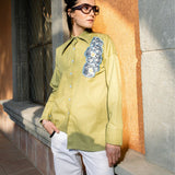 Embroidered Asymmetrical Shirt
