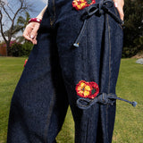 Denim Pants - Poppy Field