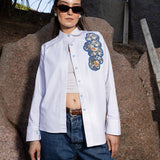 Embroidered Asymmetrical Shirt