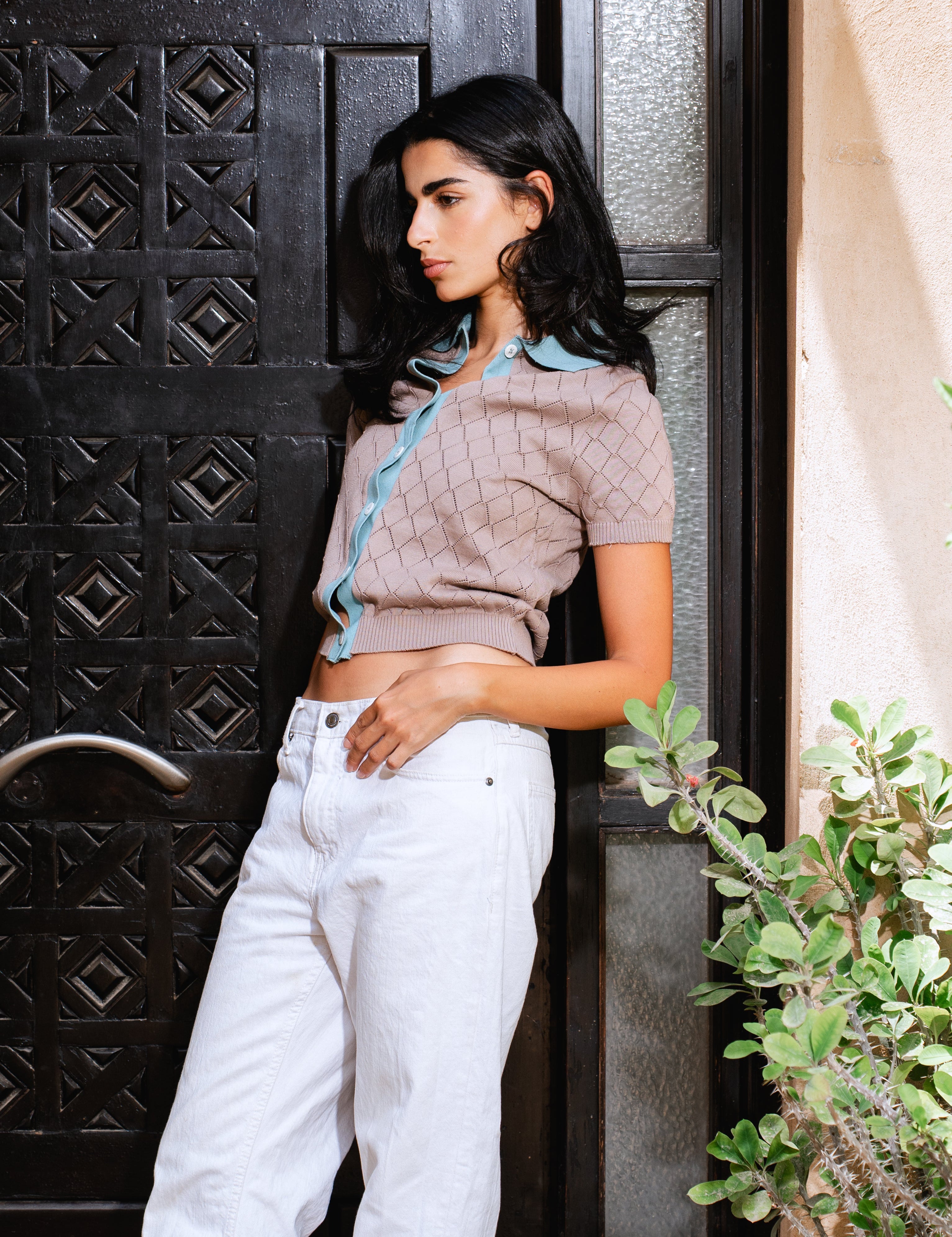 Knitted Short Sleeve Shirt