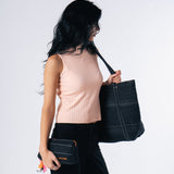 Denim Affair Pouch in Black