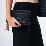 Denim Affair Pouch in Black