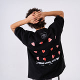 Oversized "Spread Love, Not Waste" T-Shirt - Black