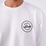 Oversized White Confetti T-shirt - Downtown Cairo Edition