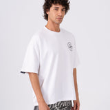 Oversized White Confetti T-shirt - Downtown Cairo Edition