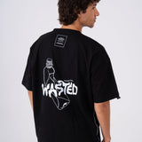 Oversized Wasted T-Shirt - Black