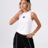 Cat Tank Top - White
