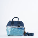 Practical Plastic Lunch bag in Blue Blocks