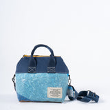 Practical Plastic Lunch bag in Blue Blocks
