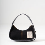 Y2k Shoulder Bag - Black Denim