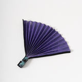 Hand Folding Fan - Blues Confetti