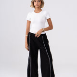 Patchwork Pants in Black