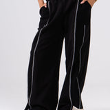Patchwork Pants in Black