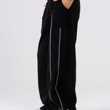Patchwork Pants in Black