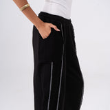 Patchwork Pants in Black