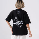 Oversized Wasted T-Shirt - Black