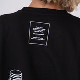 Oversized Wasted T-Shirt - Black