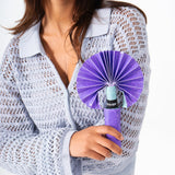 Bloom Fan - Purple Squares