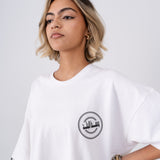 Oversized White Confetti T-shirt - Downtown Cairo Edition
