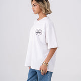 Oversized White Confetti T-shirt - Downtown Cairo Edition