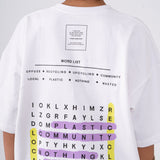 Oversized Crosswords T-Shirt - White
