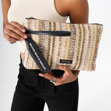 Sol Raffia Clutch - Dune