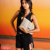Sol Raffia Clutch - Prism