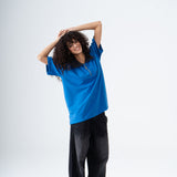 Denim Collared Polo Shirt - Royal Blue