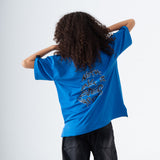 Denim Collared Polo Shirt - Royal Blue