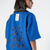 Denim Collared Polo Shirt - Royal Blue