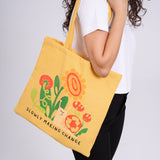 Slowly Making Change Tote Bag — Yellow
