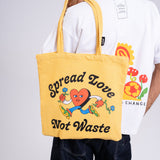 Spread Love Not Waste Tote Bag