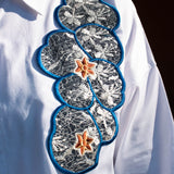 Embroidered Asymmetrical Shirt