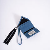 Heart Logo Wallet — Blue Denim open view
