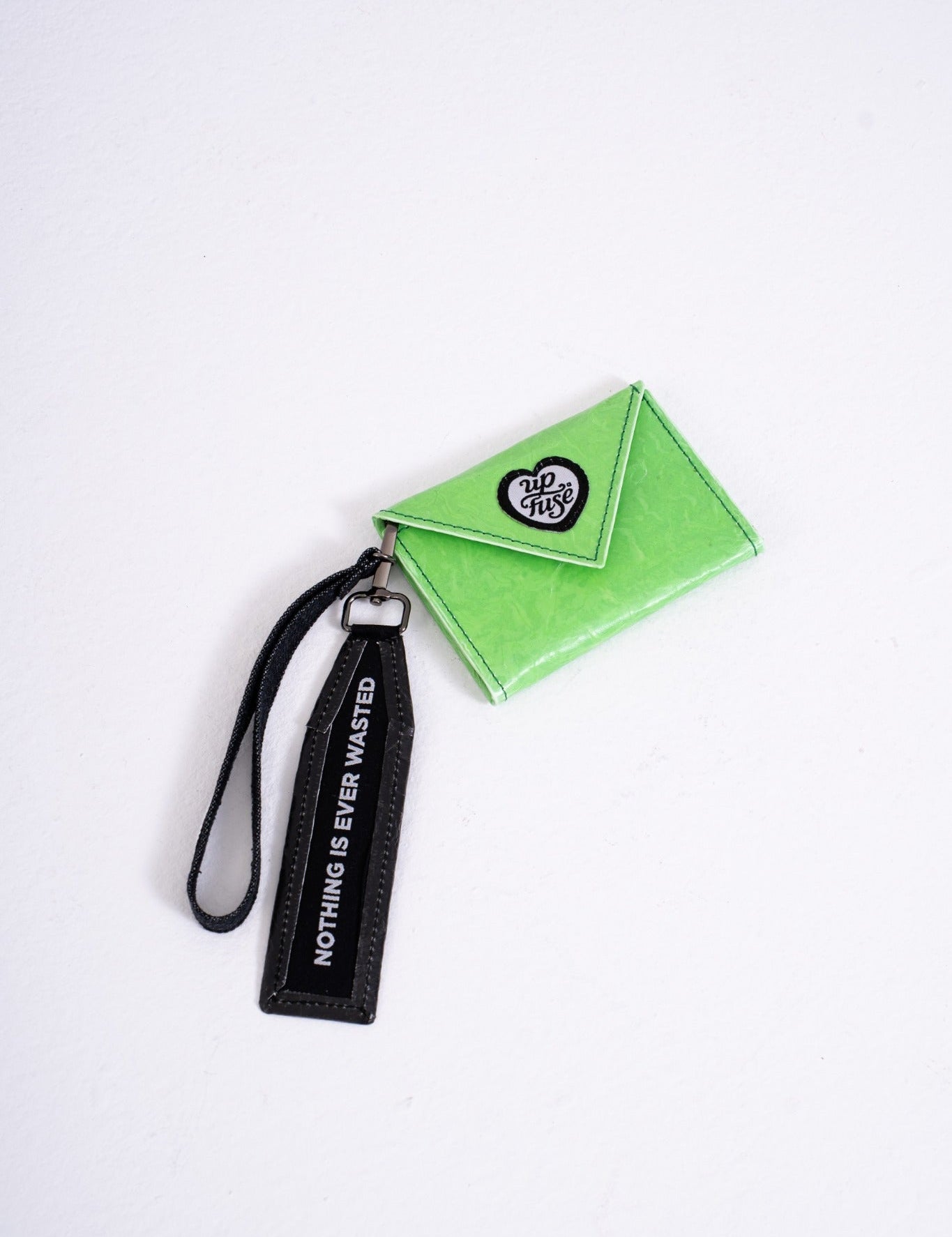 Heart Logo Wallet — Green studio photo