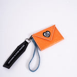 Heart Logo Wallet — Orange closed view