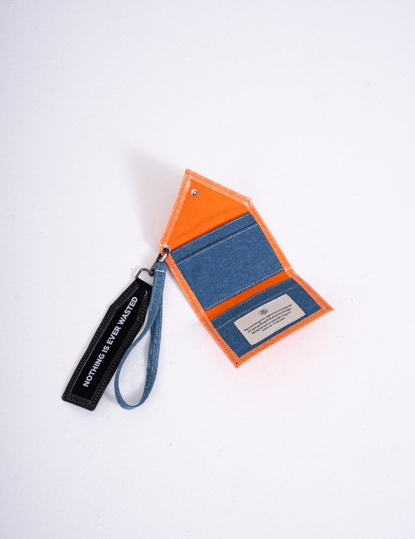Heart Logo Wallet — Orange open view