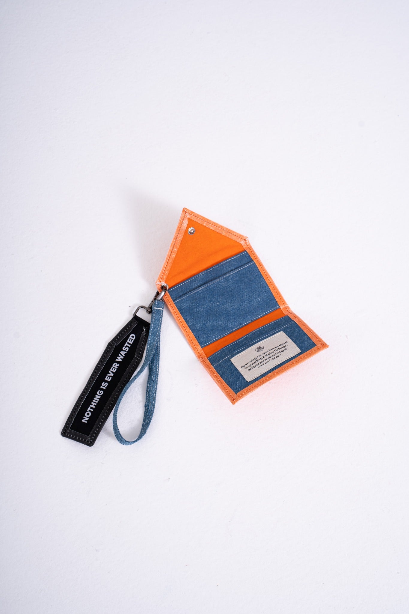 Heart Logo Wallet — Orange open view